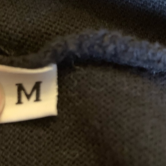 WILT black  v neck knit tunic top size medium cotton Lagenlook minimalist - Picture 7 of 7